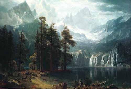 Albert Bierstadt Sierra Nevadas oil painting image